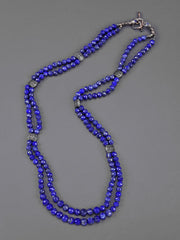 Contemporary Bi Stranded Lapis Necklace