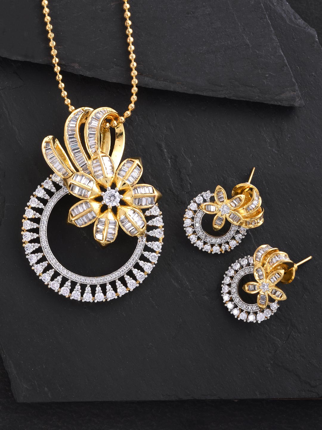 Floral Modern Designer Pendant Set