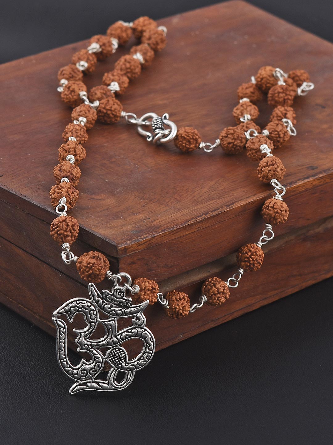 Omkar Ethnic Rudraksha Necklace