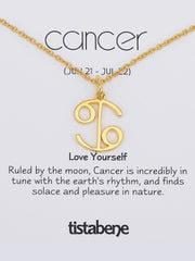 The Cancer 18 K Gold Plated Pendant