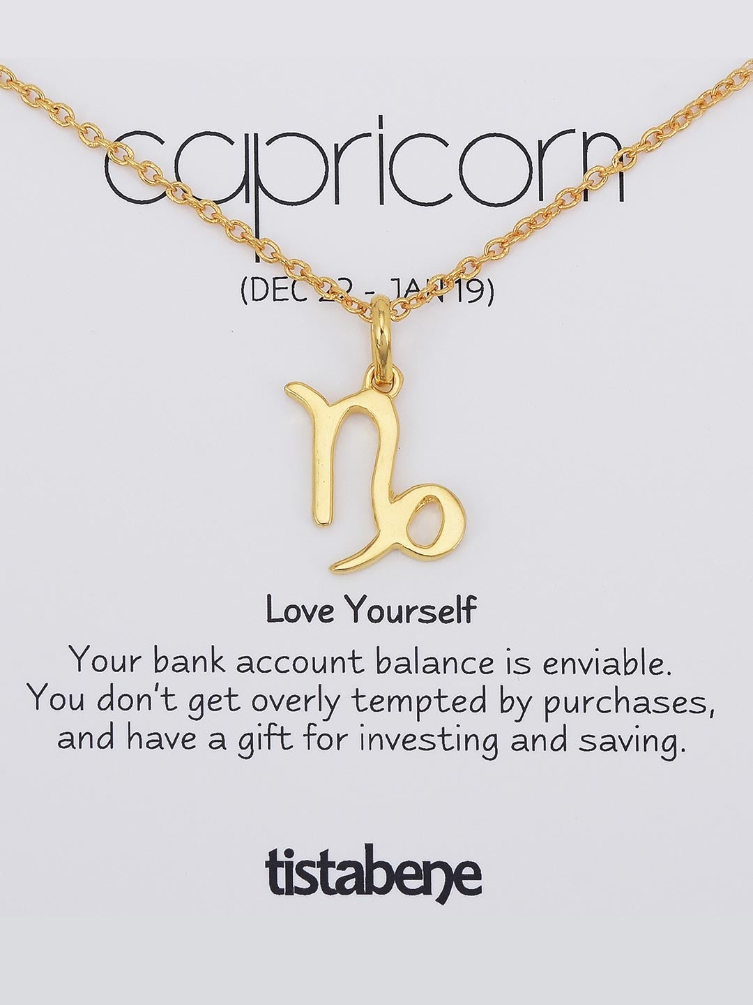 The Capricorn 18 K Gold Plated Pendant