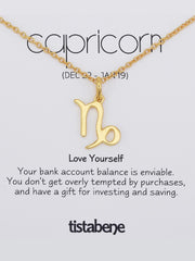 The Capricorn 18 K Gold Plated Pendant