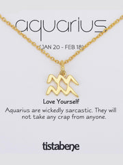 The Aquarius 18 K Gold Plated Pendant