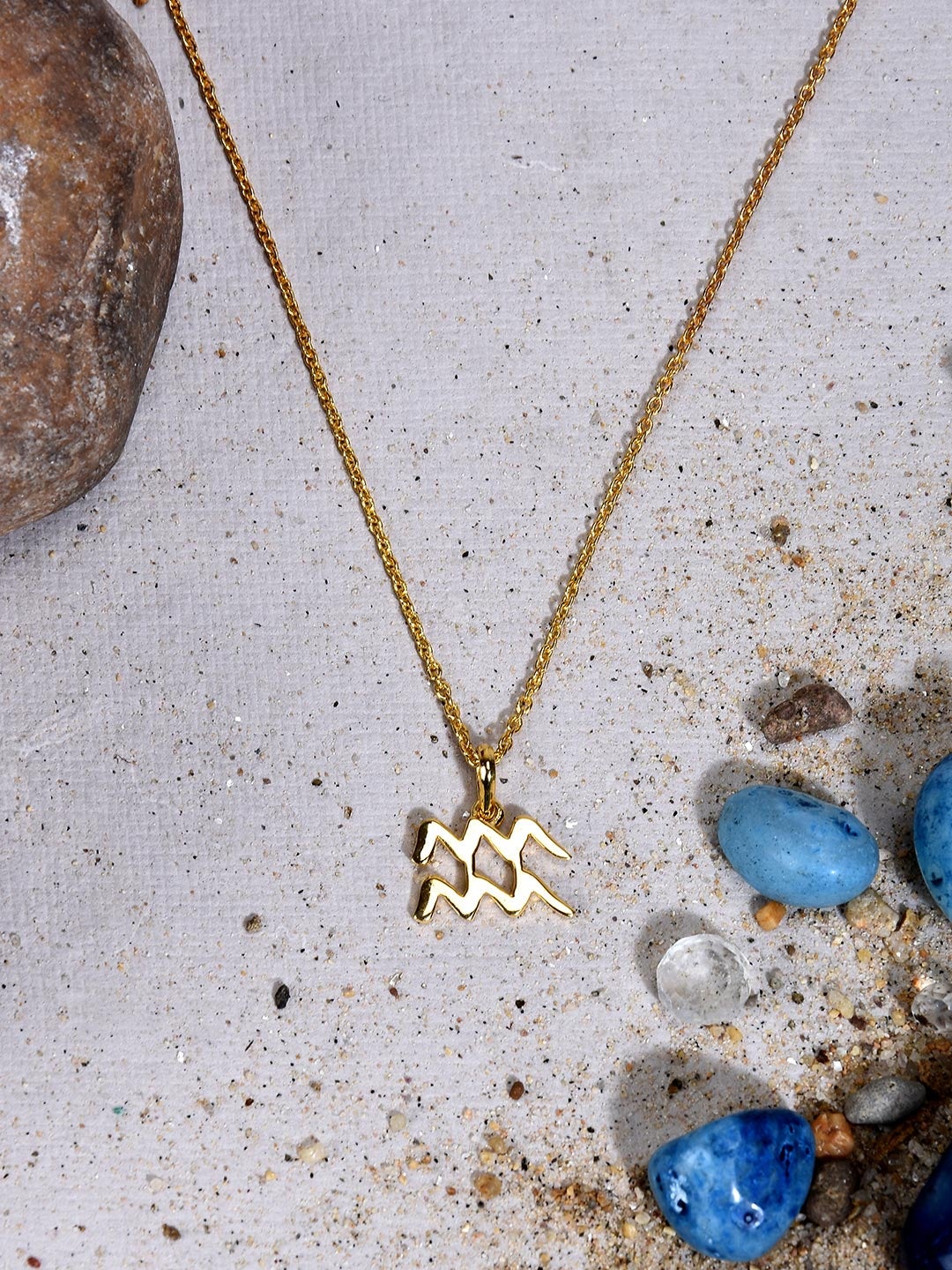 The Aquarius 18 K Gold Plated Pendant