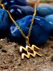 The Aquarius 18 K Gold Plated Pendant