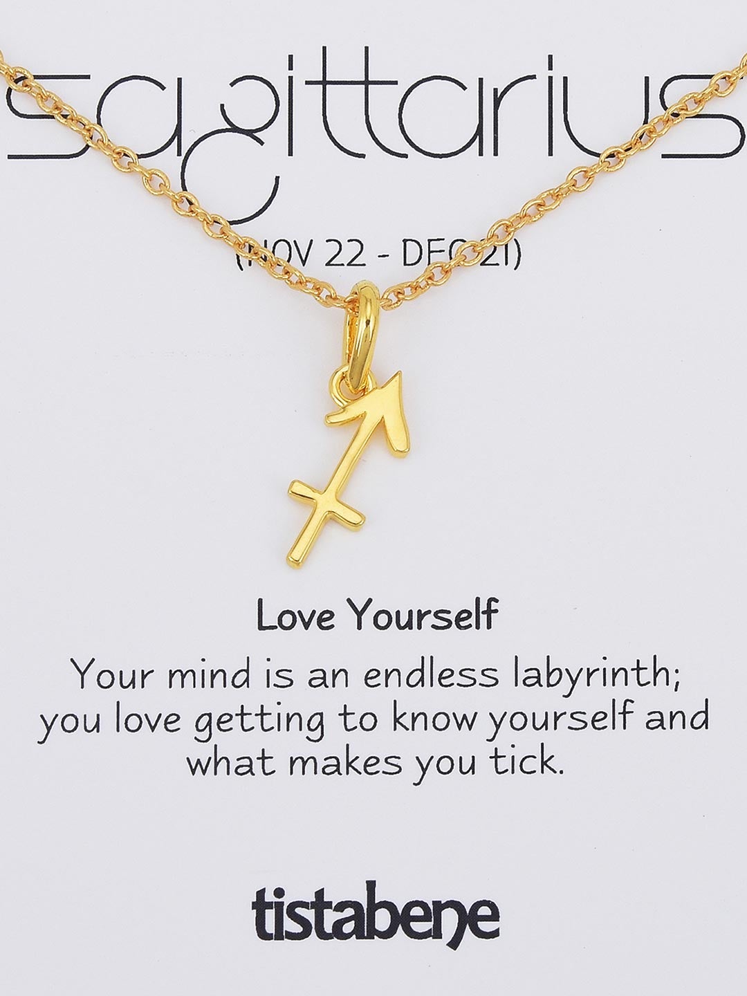 The Sagittarius 18 K Gold Plated Pendant