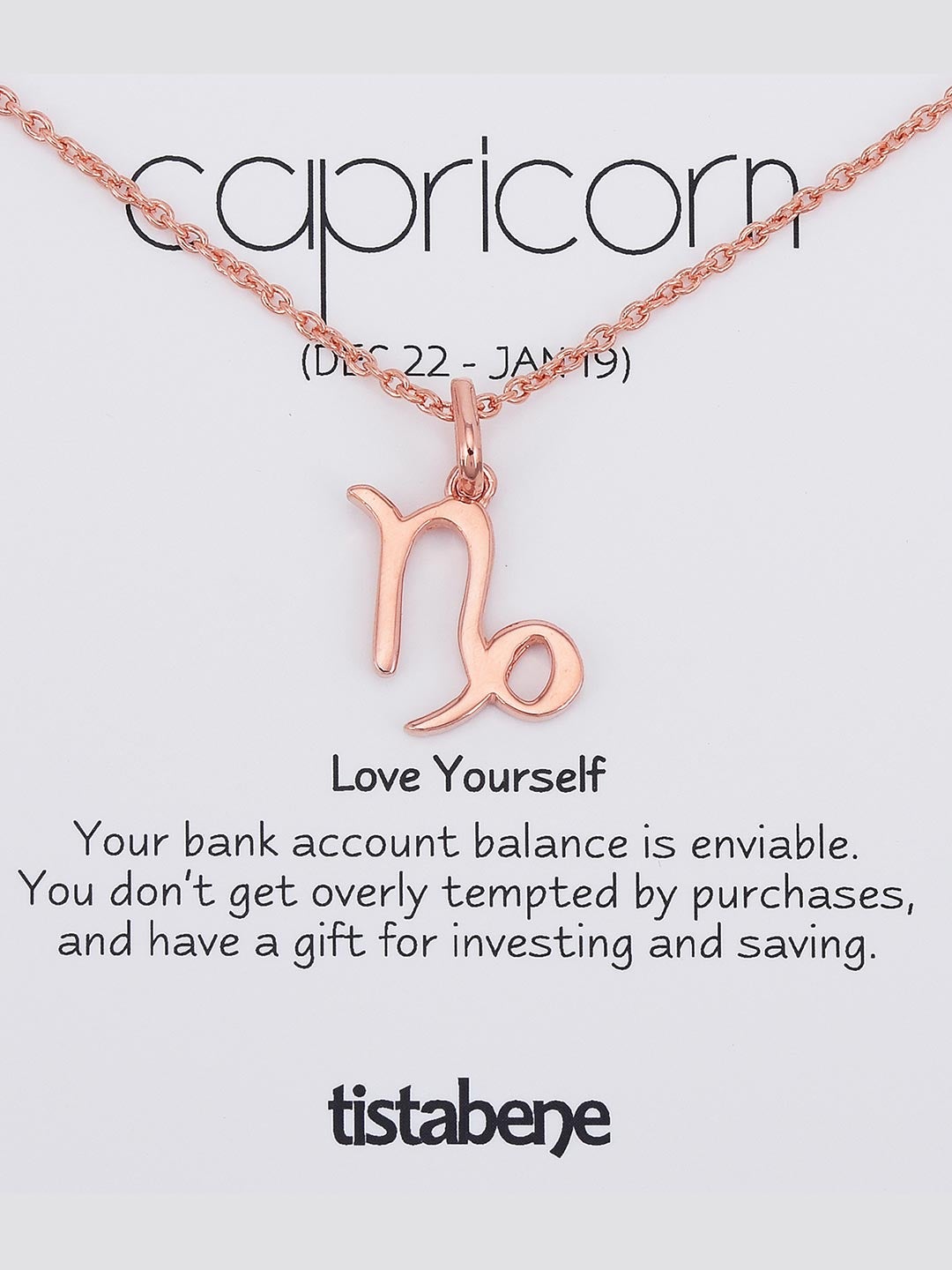 The Capricorn Rose Gold Plated Pendant