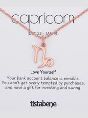 The Capricorn Rose Gold Plated Pendant