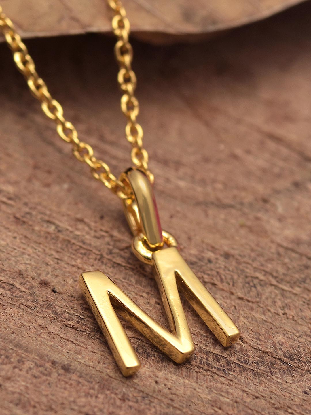 18 K Gold Plated M Pendant