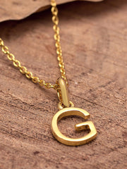 18 K Gold Plated G Pendant