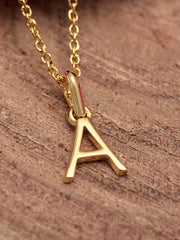 18 K Gold Plated A Pendant