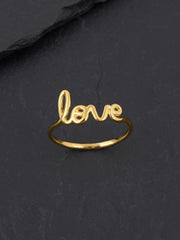 18 K Gold Plated Love Ring