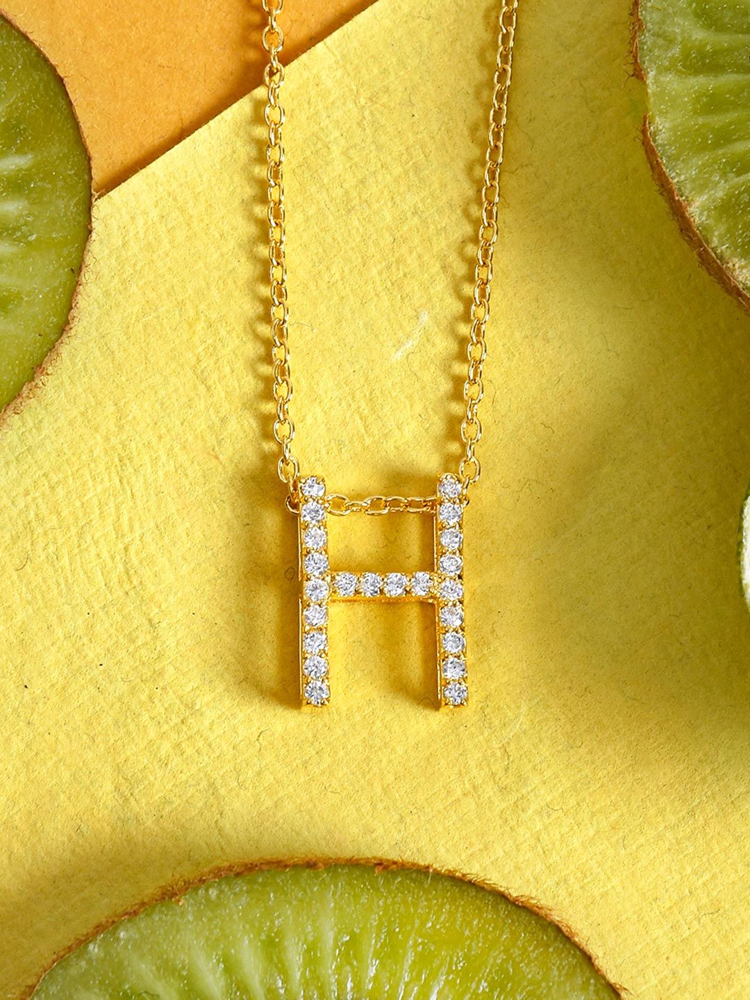 American Diamond H Pendant