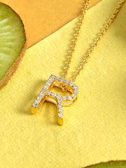 American Diamond R Pendant