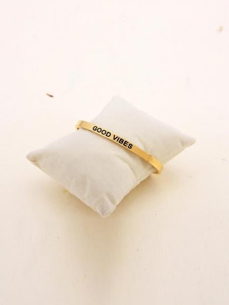 18 K Gold Plated Good Vibes Bracelet