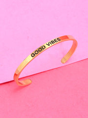 18 K Gold Plated Good Vibes Bracelet