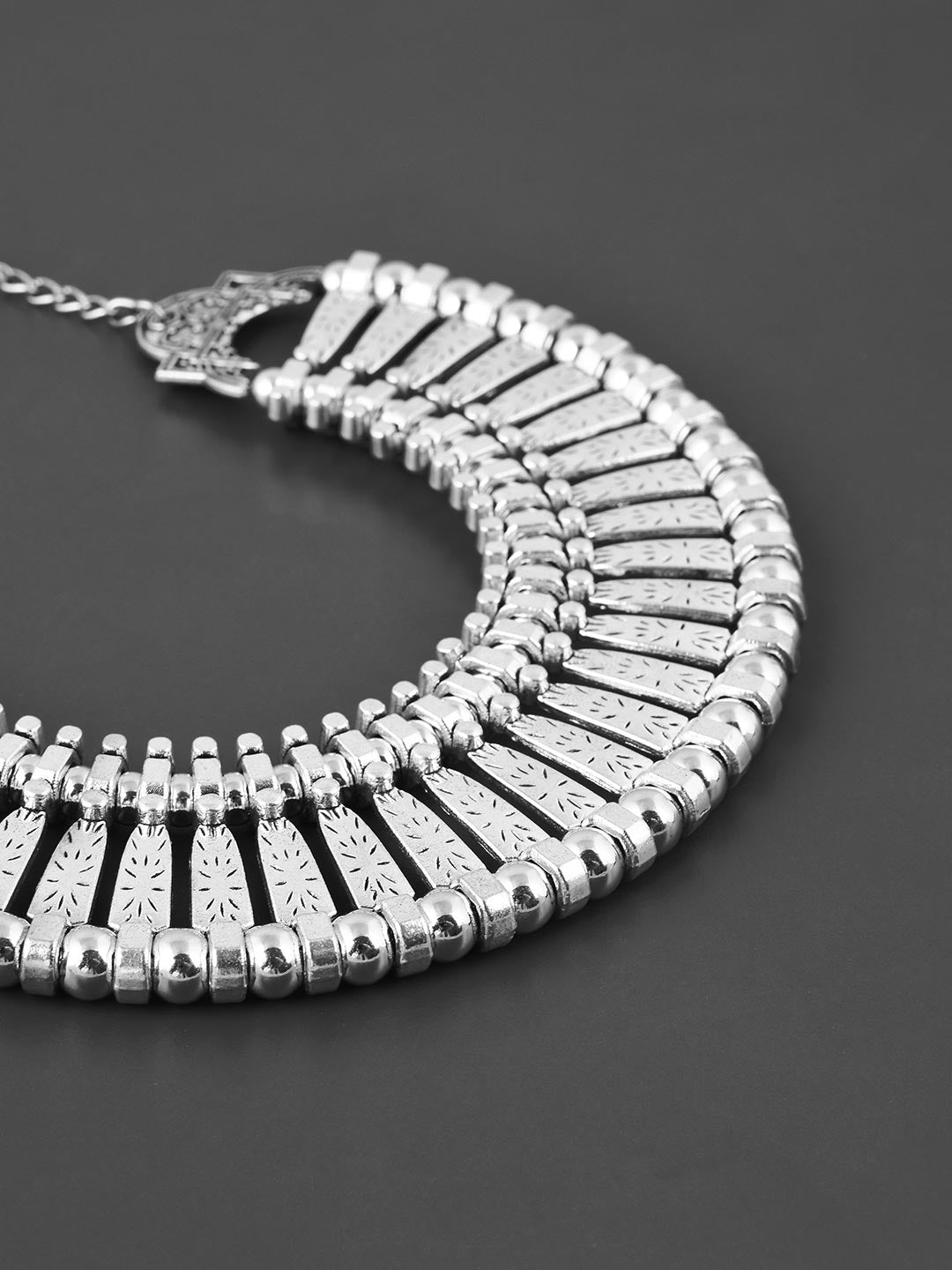 Old Silver Tribal Bib Necklace