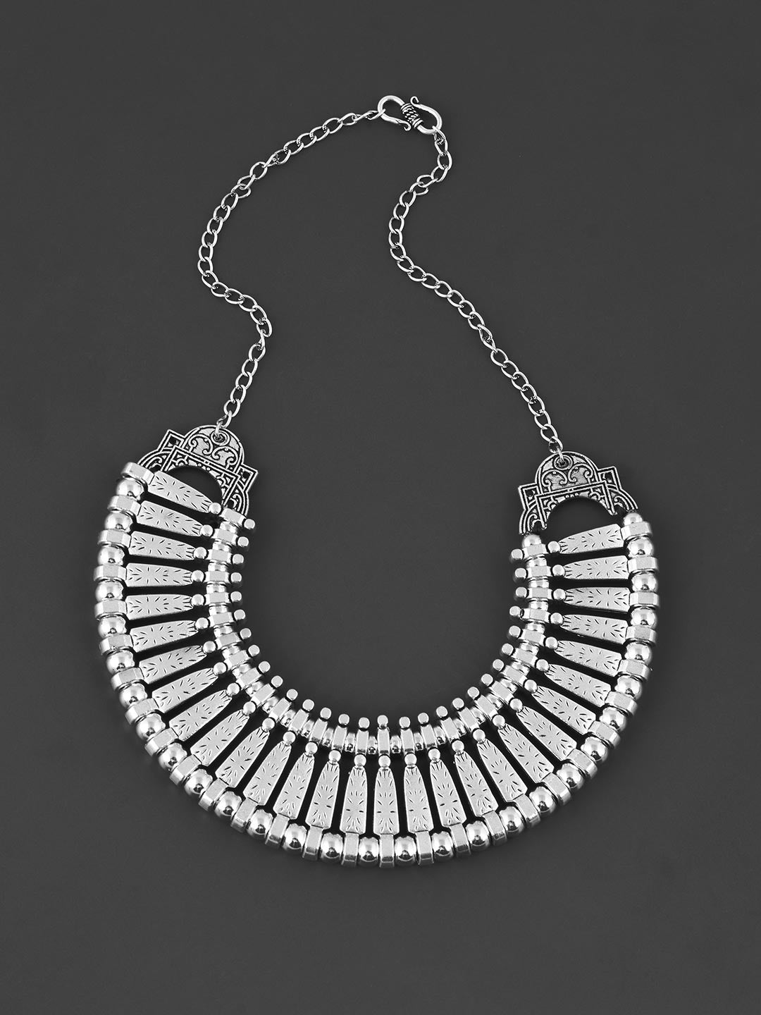 Old Silver Tribal Bib Necklace