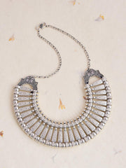 Old Silver Tribal Bib Necklace