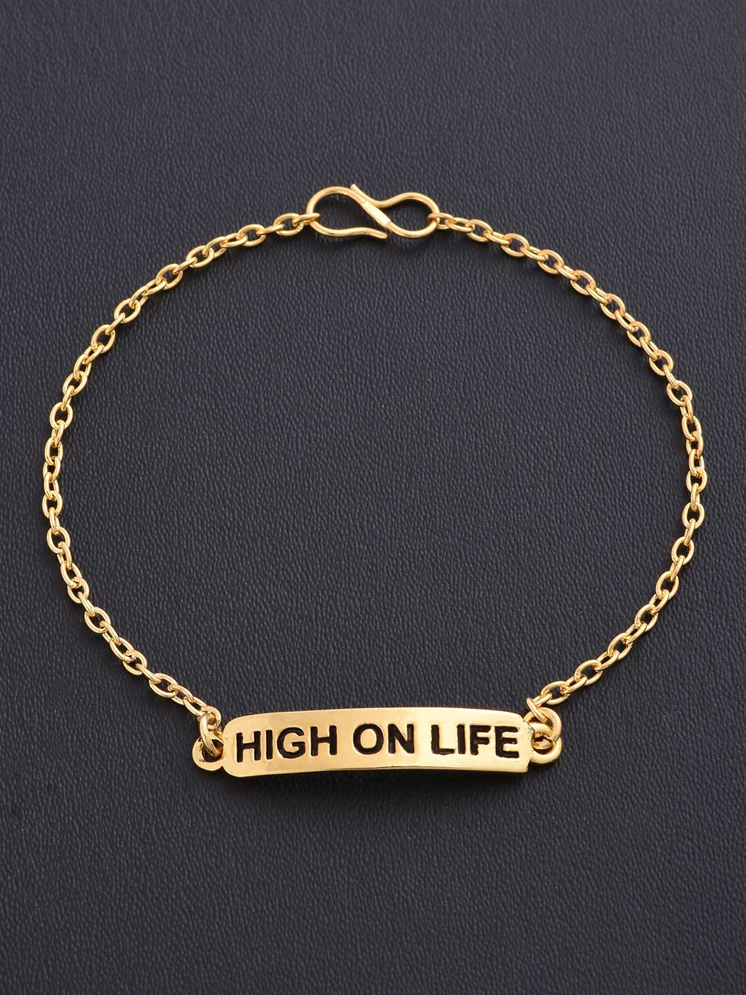 Slogan Hashtag Link Bracelet