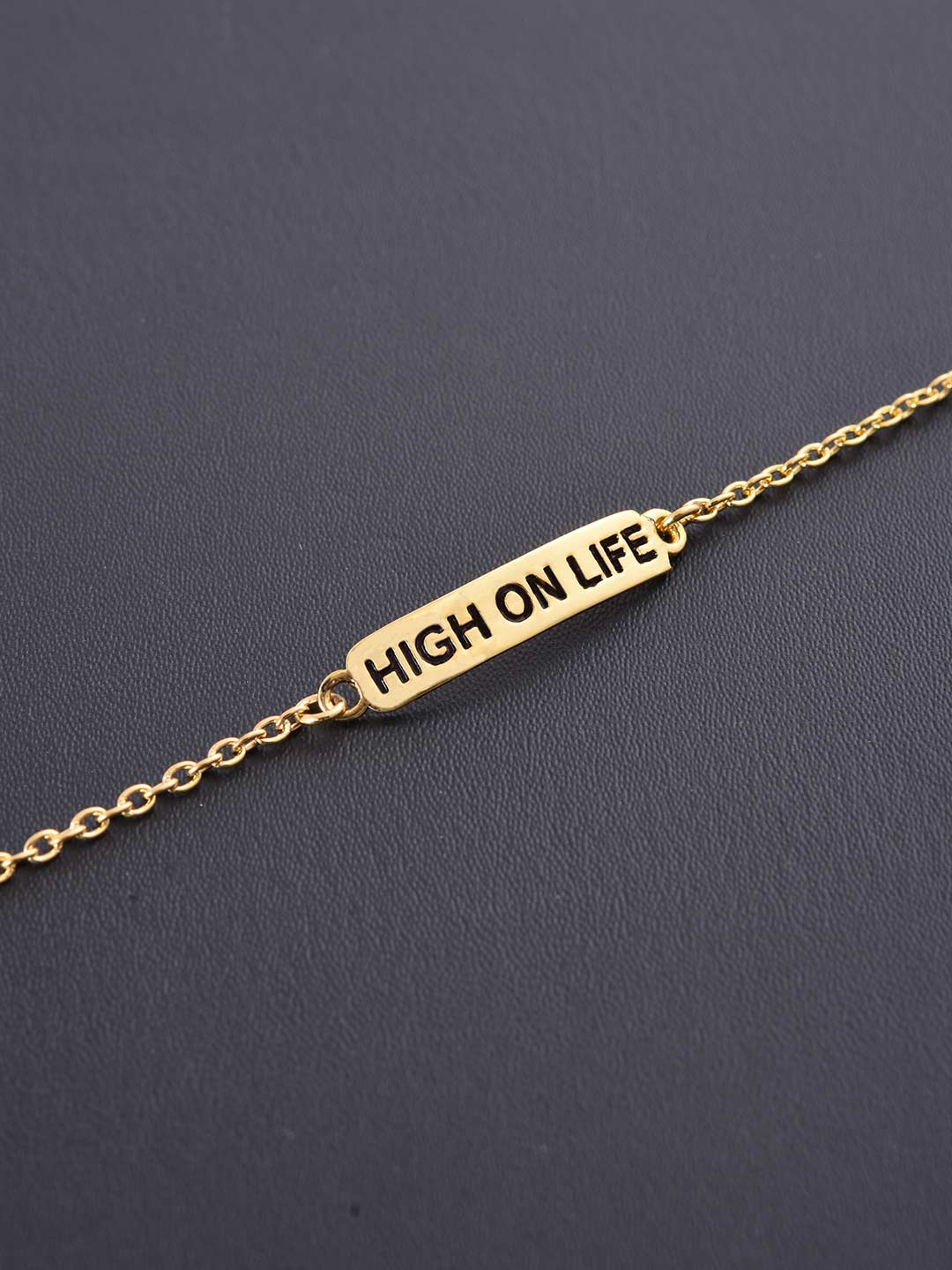 Slogan Hashtag Link Bracelet