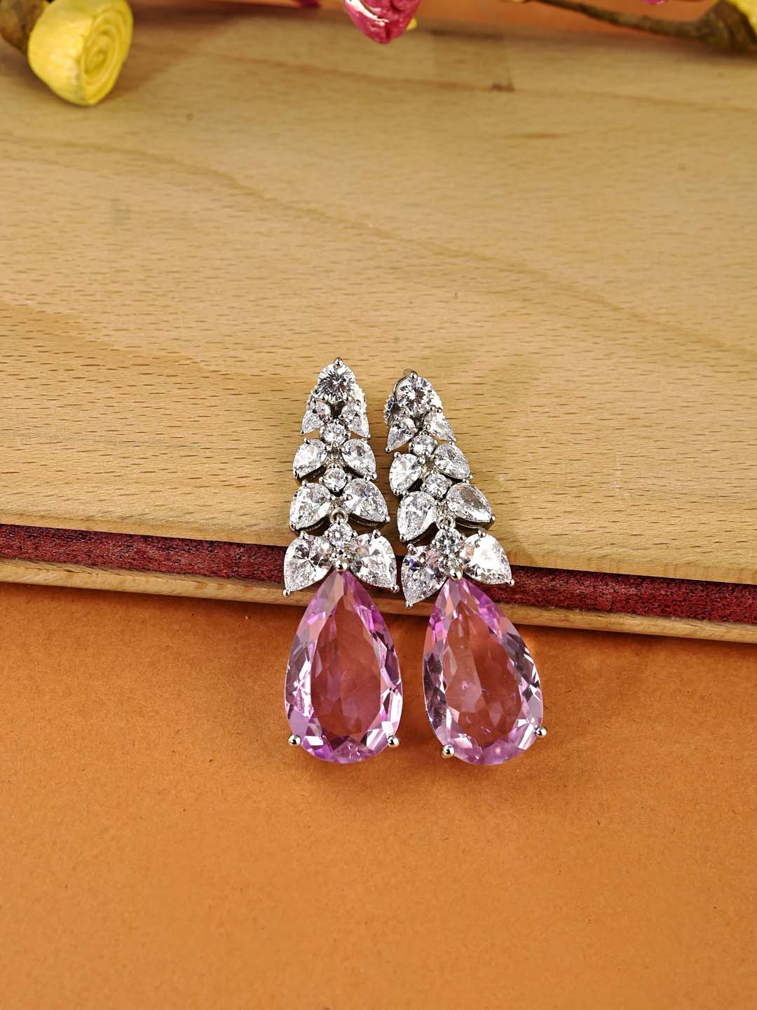 Contemporary Colored Stone Dangler Earring