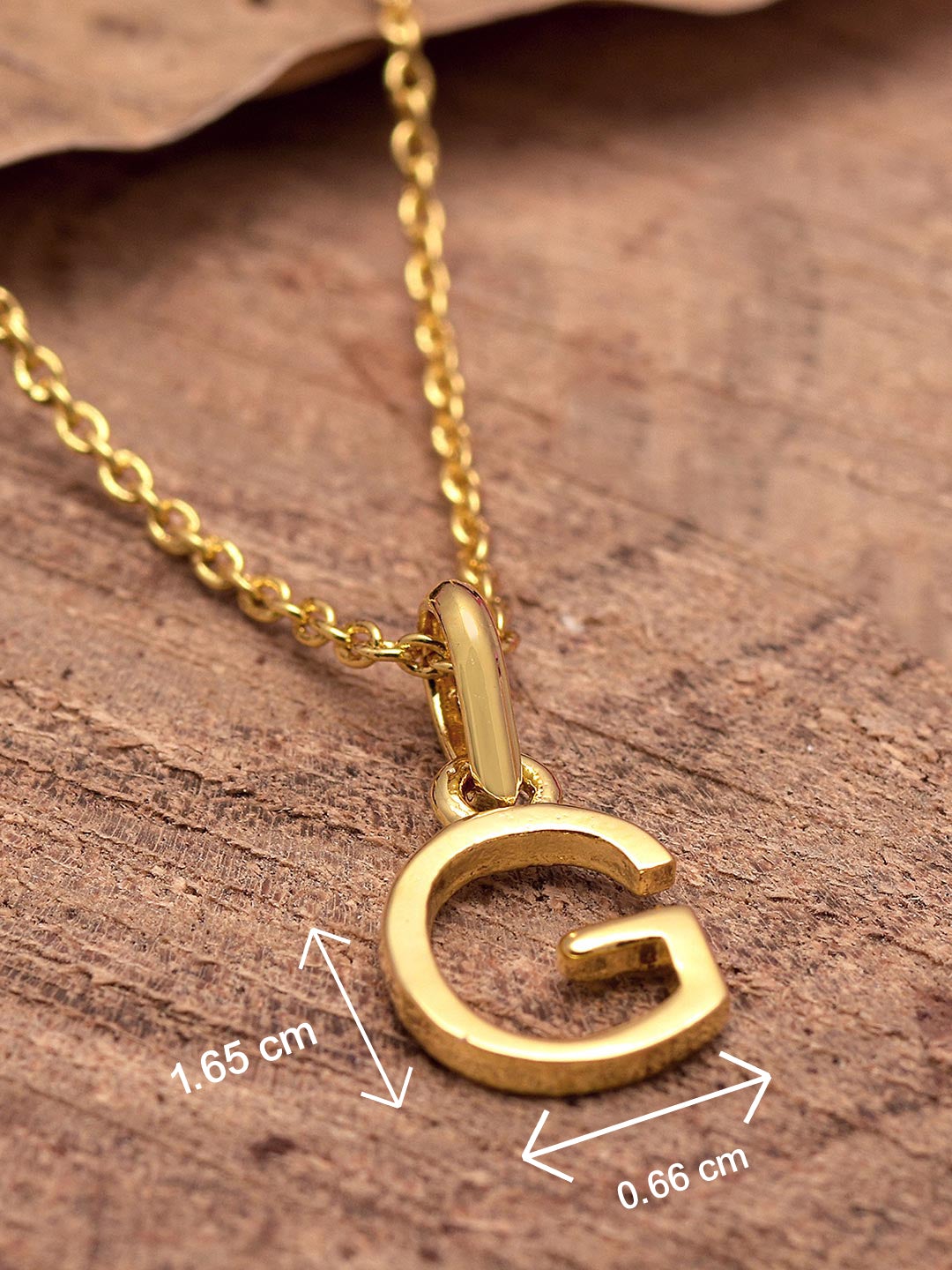 18 K Gold Plated G Pendant