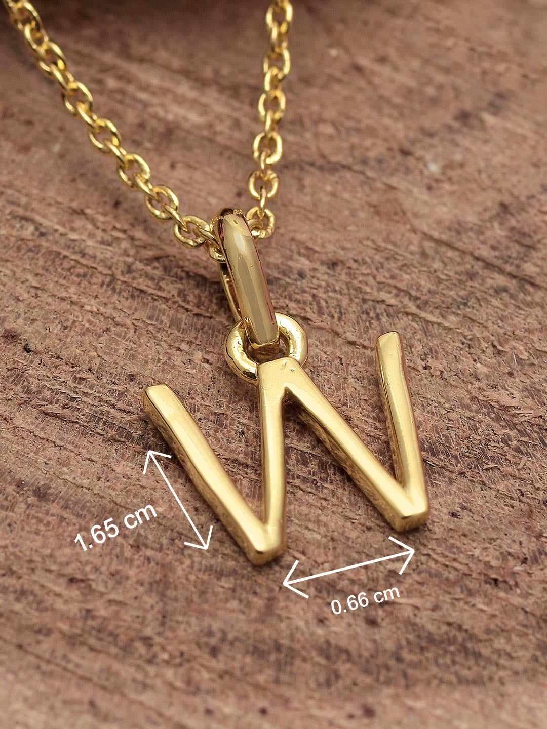 18 K Gold Plated W Pendant