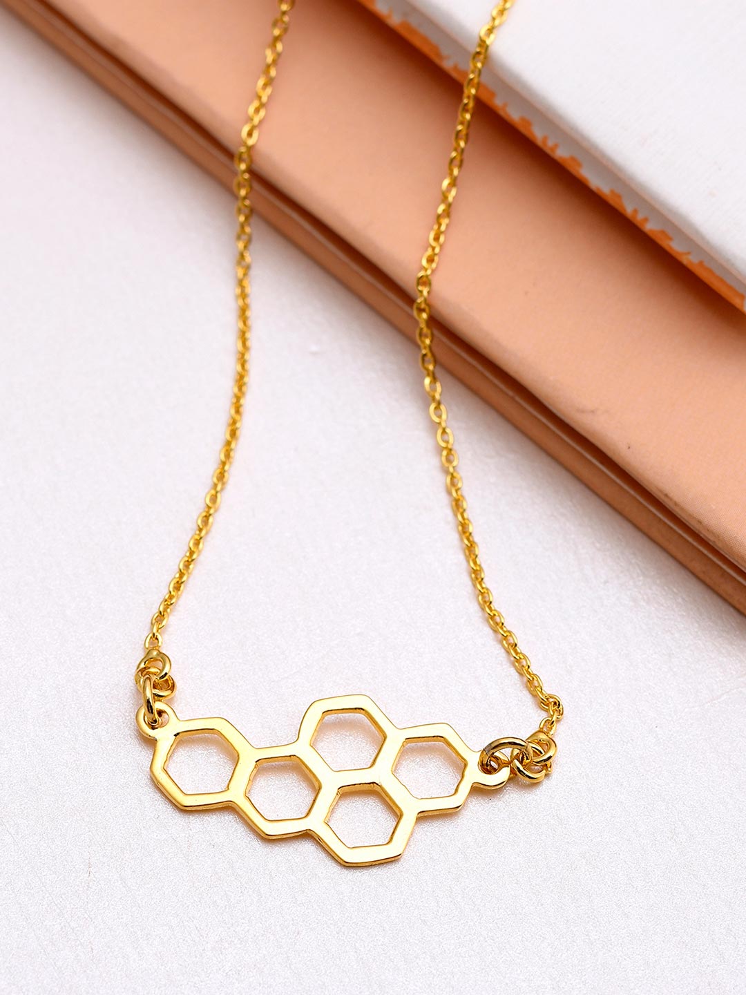 18 K Gold Plated Maze Pendant