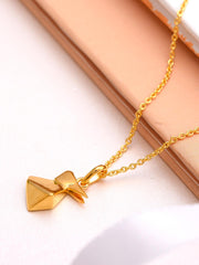 18 K Gold Plated Rabbit Origami Pendant