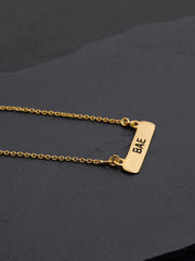 18 K Gold Plated Bae Pendant