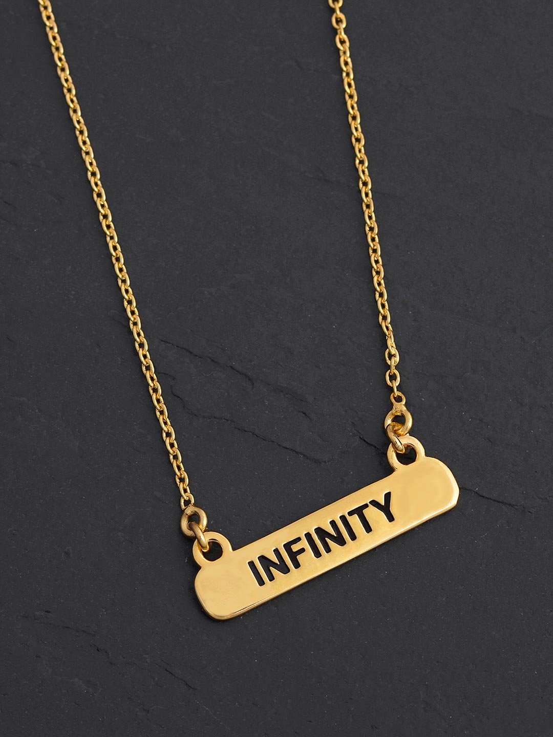 18 K Gold Plated Infinity Pendant