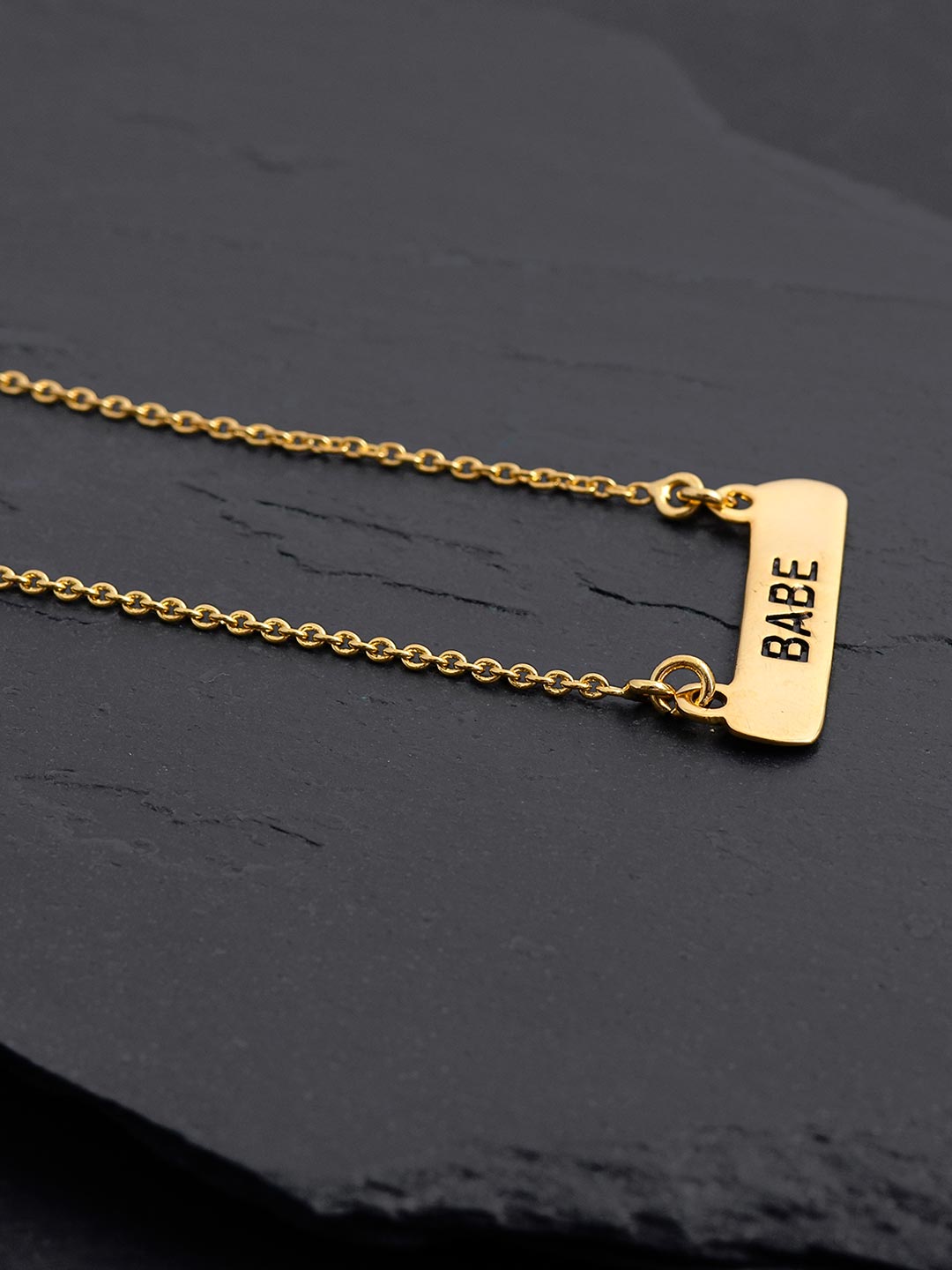 18 K Gold Plated Babe Pendant