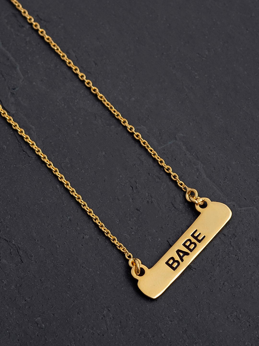 18 K Gold Plated Babe Pendant