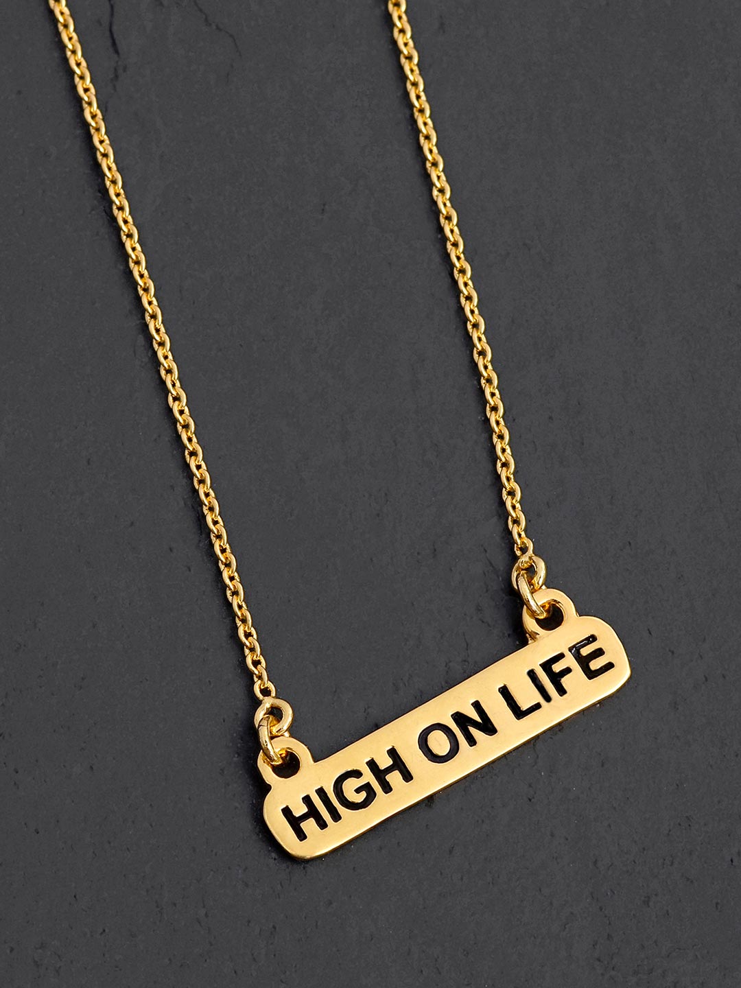 18 K Gold Plated High On Life Pendant