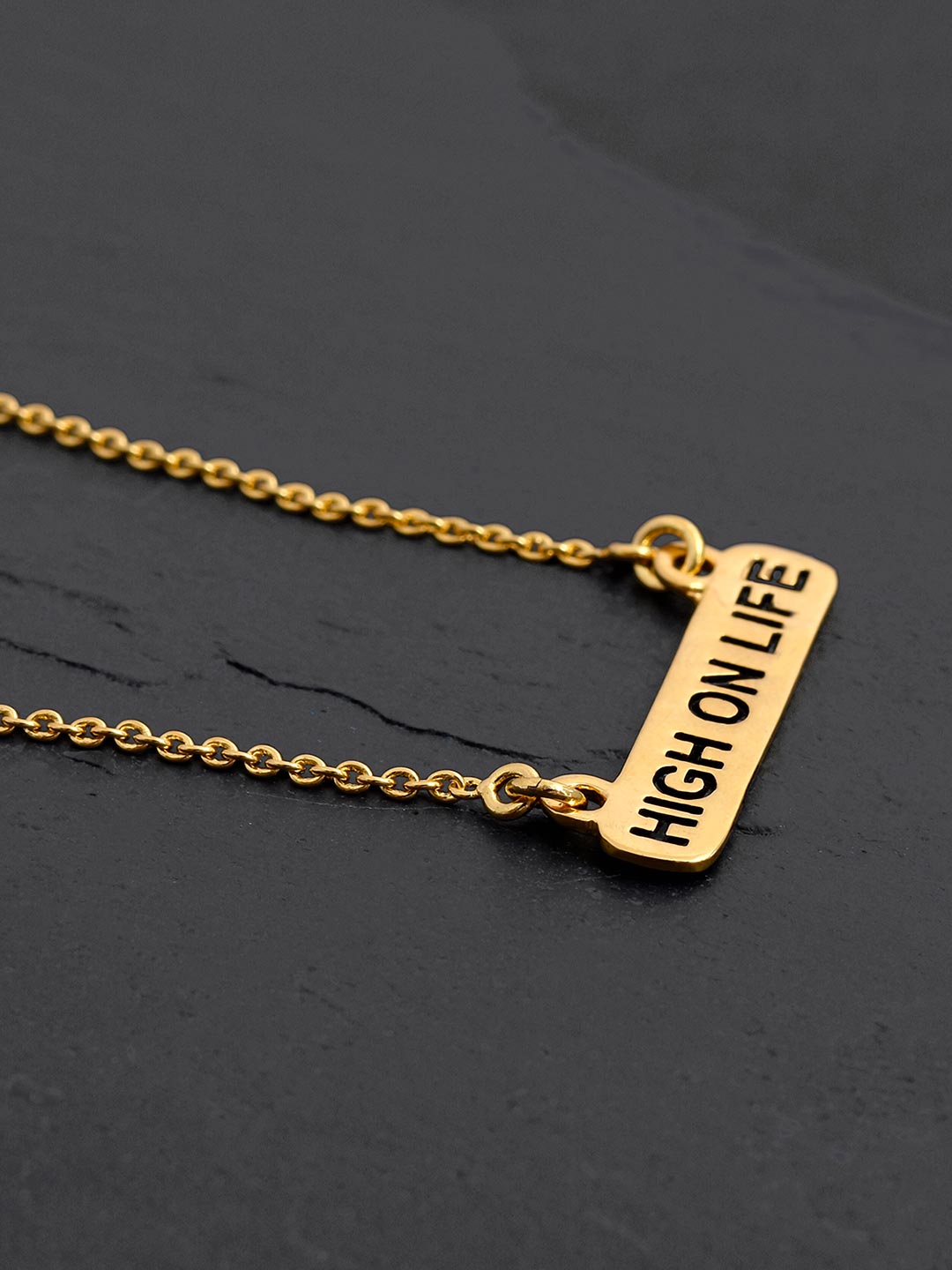 18 K Gold Plated High On Life Pendant