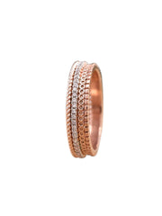 Textured Rose Gold Plated Band Ring