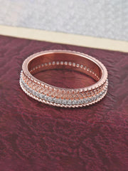 Textured Rose Gold Plated Band Ring