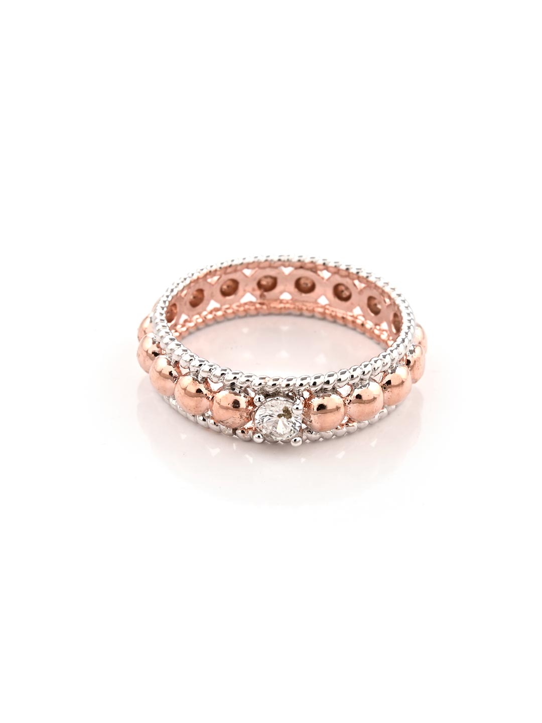 Contemporary Designer Rose Gold Plated Ring