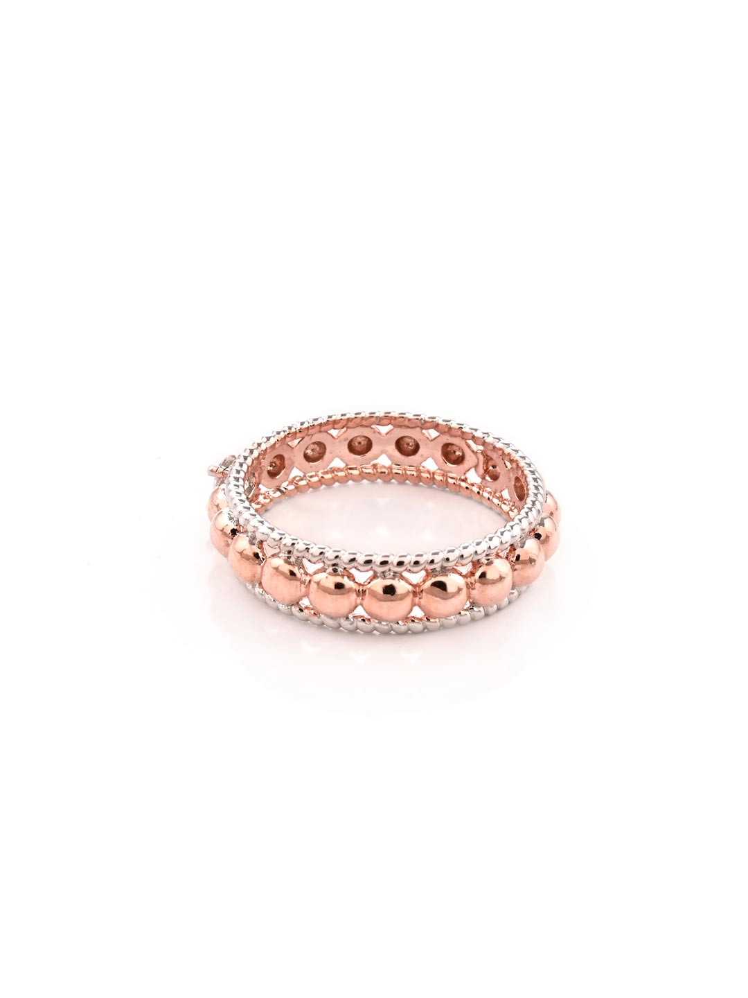 Contemporary Designer Rose Gold Plated Ring