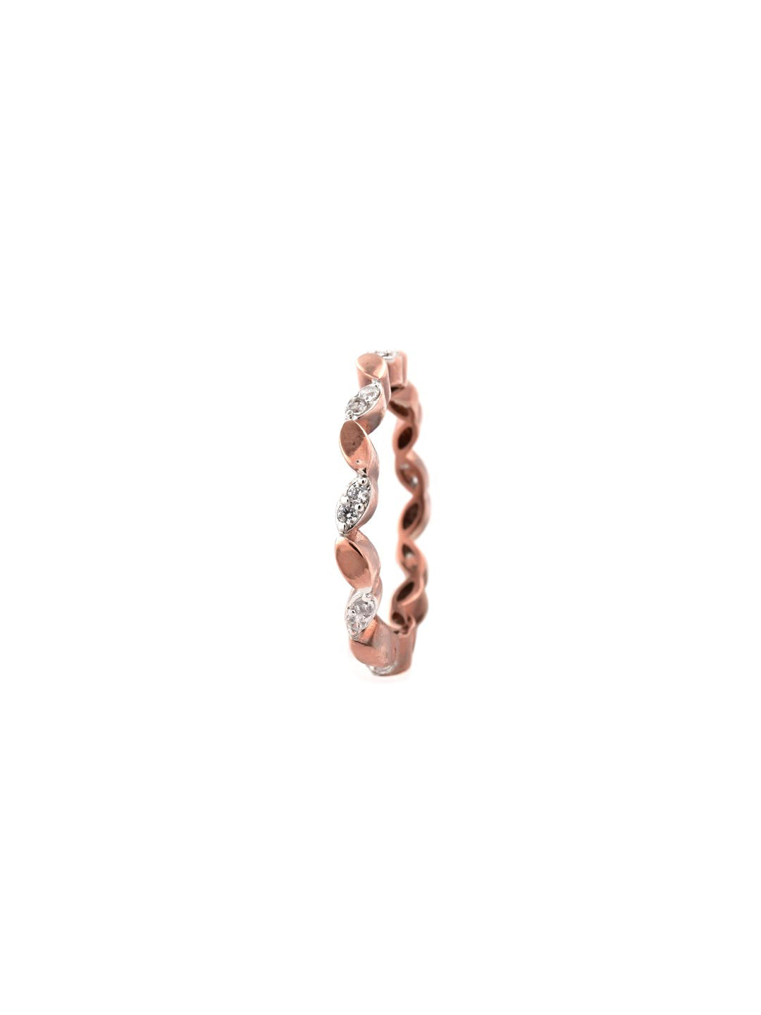 Leafy Rose Gold Plated Band