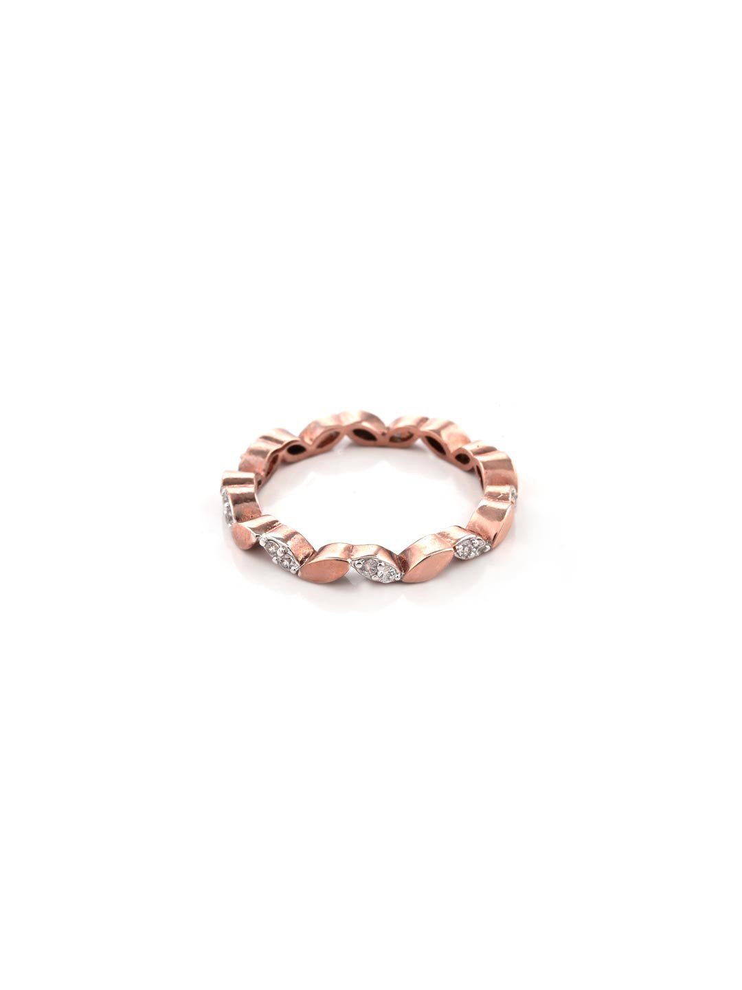 Leafy Rose Gold Plated Band