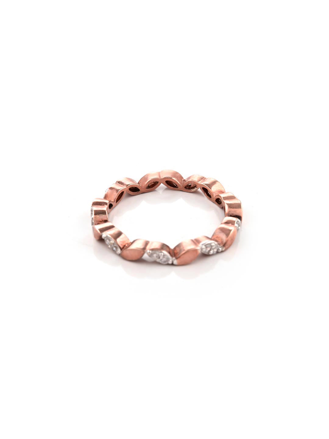 Leafy Rose Gold Plated Band