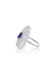 Contemporary International Diamonds Cocktail Ring