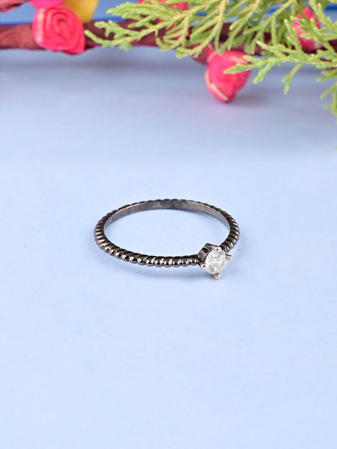 Classic Black Beauty Solitaire Ring