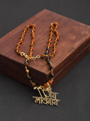 Bholenath Gold Plated Rudraksha Mens Necklace